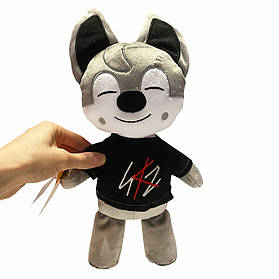 Іграшка м`яка Вовк Stray Kids Стрей кідс плюш Skzoo Бродячі діти Блок пінк Blackpink Україна Копиця 33*12*6см (00321-2)