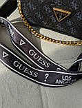 Сумочка Guess кросс-боді з зовнішнім карманом чорний, фото 9