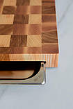 Торцева дошка з ясеню та дуба з гастроємністю 30х40 см, фото 5