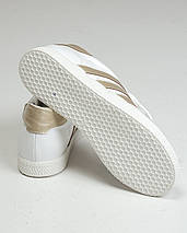 Кеди жіночі Krula 2014 36 білі із золотистою шкірою, фото 5