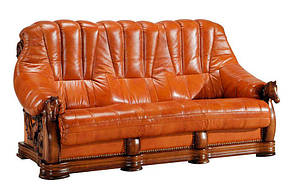 Прямий розкладний шкіряний диван OSKAR (190см)