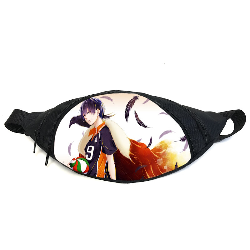 Поясна сумка бананка Волейбол хайкю Haikyuu (GB H 01) Gear Bag чорна