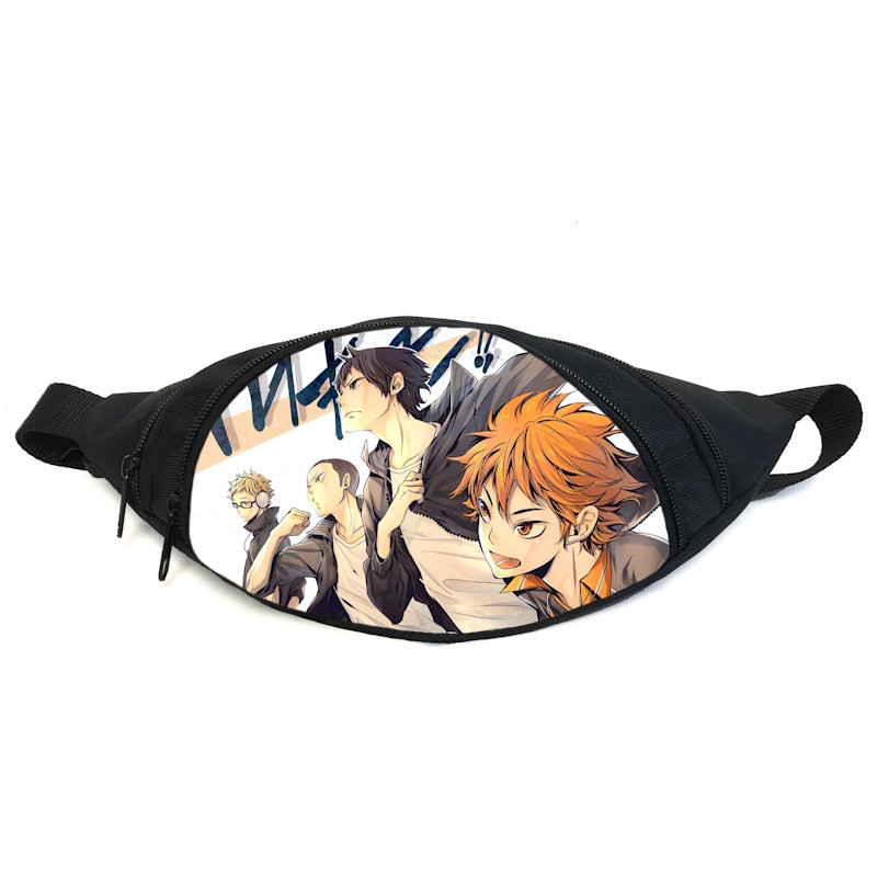 Поясна сумка бананка Волейбол хайкю Haikyuu (GB H 03) Gear Bag чорна