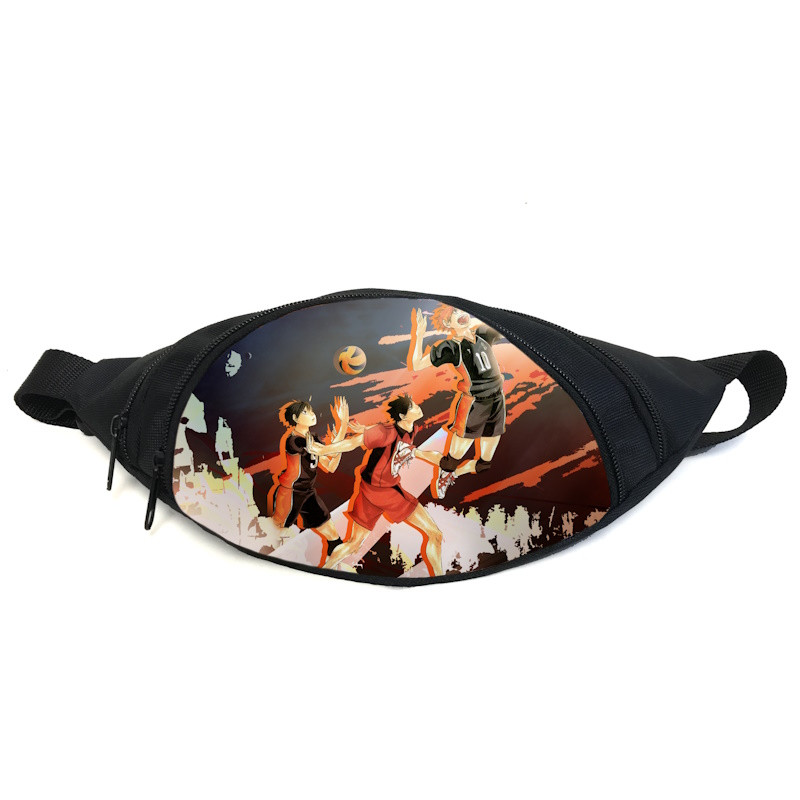 Поясна сумка бананка Волейбол хайкю Haikyuu (GB H 04) Gear Bag чорна
