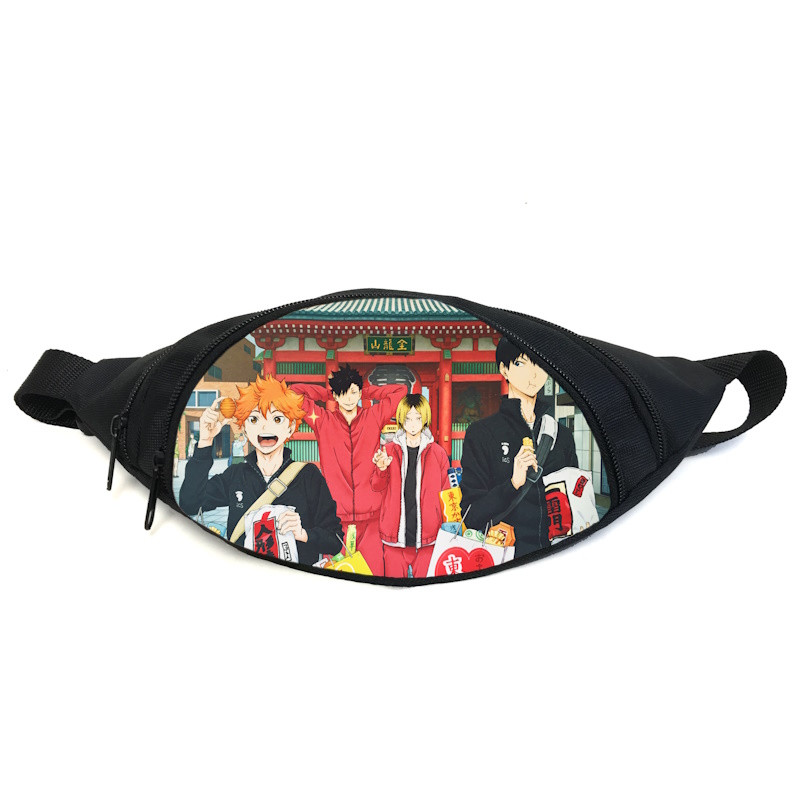 Поясна сумка бананка Волейбол хайкю Haikyuu (GB H 06) Gear Bag чорна