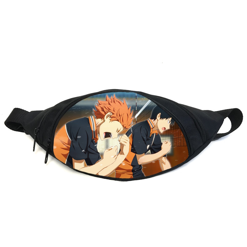 Поясна сумка бананка Волейбол хайкю Haikyuu (GB H 011) Gear Bag чорна