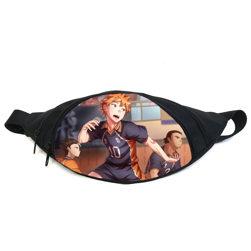 Поясна сумка бананка Волейбол хайкю Haikyuu (GB H 017) Gear Bag чорна
