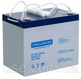 Акумулятор для квадроцикла тяговий,12 V, 75Ah, ач, ампер годин, мототехніки, AGM, VRLA