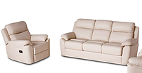 Кожаный диван с креслом - ALABAMA BIS. Реклайнер (3+1)