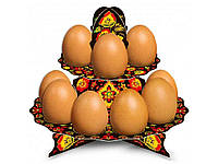 Декоративная подставка для яиц №12 Хохлома (12 яиц) ТМ EASTERS FG