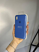 Силиконовый чехол для Iphone XR голубой ( High №3 )