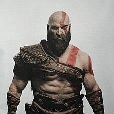Футболка з принтом God Of War Kratos L Білий, фото 4
