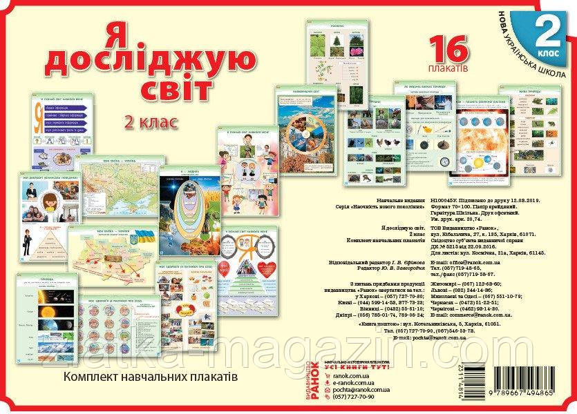 Наочність нового покоління: Я досліджую світ. Комплект навчальних плакатів. 2 клас