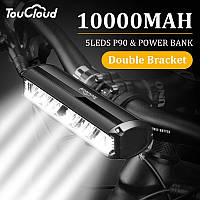 Велосипедна фара TouCloud 5 led P90 / 6000 Lumen, PowerBank 10.000 mAh