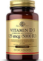 Solgar Vitamin D3 125 mcg 5000 IU 100 вег капсул