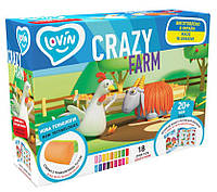 Набір для ліплення з тістом Lovin «Crazy Farm» (18 кольорів)