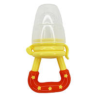 Ниблер для прикорма младенцев Mega Zayka MGZ-0001(Yellow) пищевой силикон, World-of-Toys