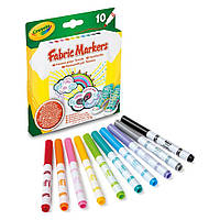 Набор фломастеров для рисования на ткани Crayola 58-8633 тонкая линия, 10 шт, Time Toys