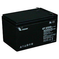 Акумуляторна батарея для ДБЖ Vision CP, 12V, 12Ah, AGM CP12120