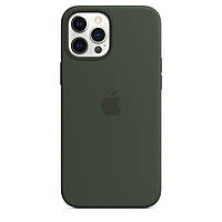 Силиконовый чехол премиум качество для Iphone 12 Pro Max зелёный ( №4 )