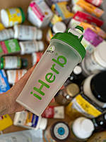 IHerb Goods, пляшка-блендер з кулькою для змішування, зеленого кольору, 840 мл
