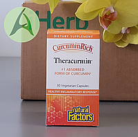 Natural Factors, CurcuminRich, Theracurmin, куркумін, 30 капсул