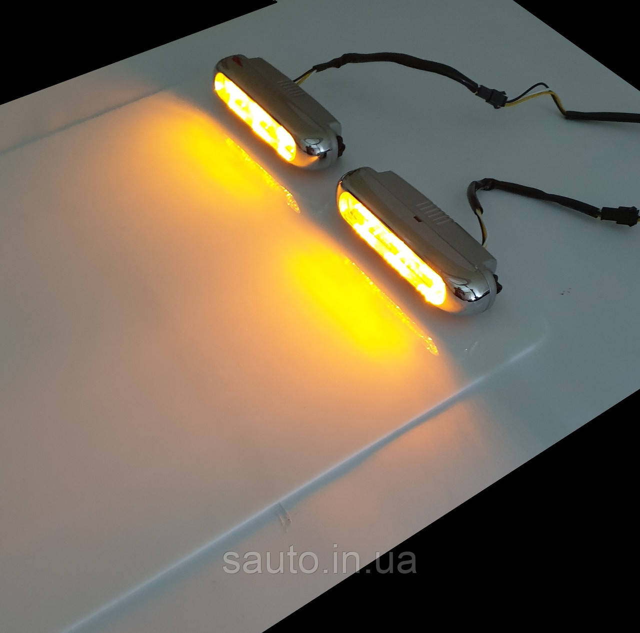 12 Вольт. 2 ШТ. Жовта. Світлодіодна підсвітка в салон автомобіля, led, лед