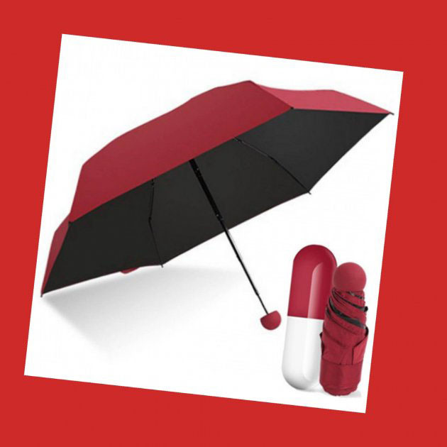 Capsule umbrella / Капсульный зонтик / Карманный зонтик / Зонт легкий. XV-502 Цвет: красный (WS) - фото 1 - id-p1805250425