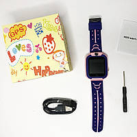 Детские Смарт Часы Smart Baby Watch Q12 SIM /Bluetooth /LBS/GPS. UZ-203 Цвет: розовый (WS)