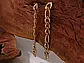 Сережки з позолотою «Ланцюг» довгі, фото 2