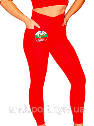 Червоні фірмові спортивні штани Suples розмір S, M, L, фото 2