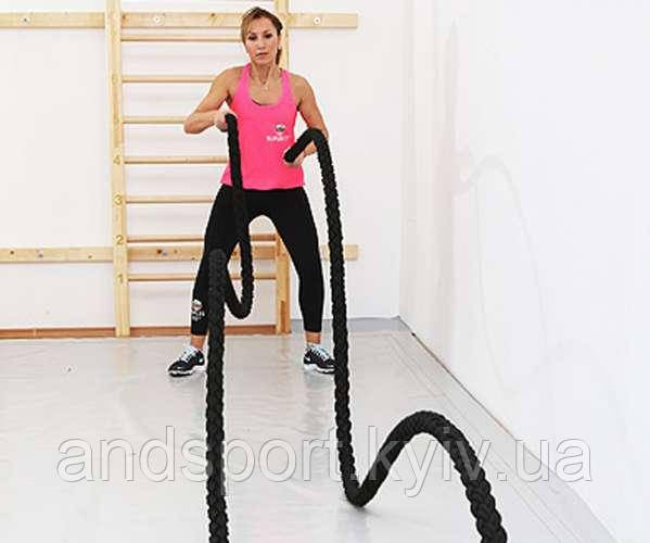 Suples Battle Rope-Snake Trainer 2 <unk> / 45 футів без рукава (19 фунтів)