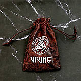 Авторський чоловічий шкіряний браслет у скандинавському стилі "Valkult" від самого вікінга, фото 3