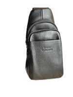 Мужская сумка однолямочная через плечо Сумка-слинг Backpack for men AND JASPER Рюкзак черный эко-кожа