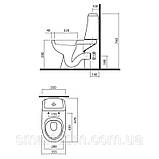 Унітаз-компакт KOLO SOLO S7921800U з бачком та сидінням поліпропілен, фото 3