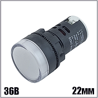 Лампа AD22DS d22mm 36V АС/DC белая