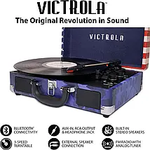Вініловий програвач (грамофон) Victrola VSC 550BT Американський прапор, фото 3