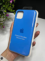 Люкс качество силиконовый чехол для Iphone 11 Pro Max голубой ( Surf Blue №13 )