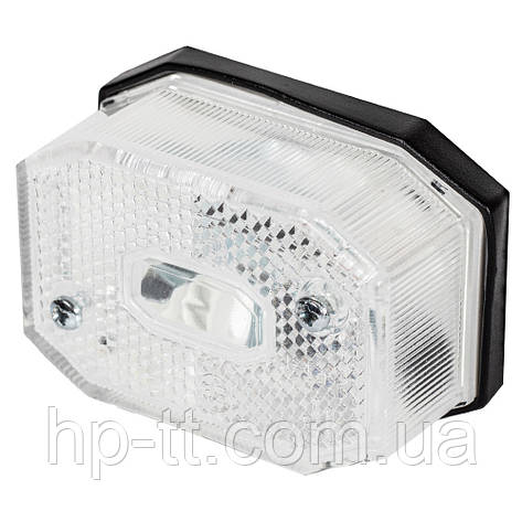 Ліхтар габаритний Fristom FT-001 B LED білий зі світловідбивачем і проводом, фото 1