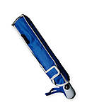 Парасолька жіноча напівавтомат Eső Fecske SW3620 8 спиць 3 складання Синій з бежевою облямівкою, фото 3