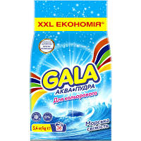 Стиральный порошок Gala Аква-Пудра Морская свежесть для цветных вещей 5.4 кг 8006540518168 n