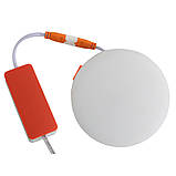 Світильник точковий врізний явросвітло 9 Вт круг LED-R-100-9 4200К без рамки, фото 2