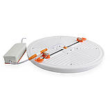 Світильник точковий врізний явросвітло 36 Вт круг LED-R-220-36 4200К без рамки, фото 4