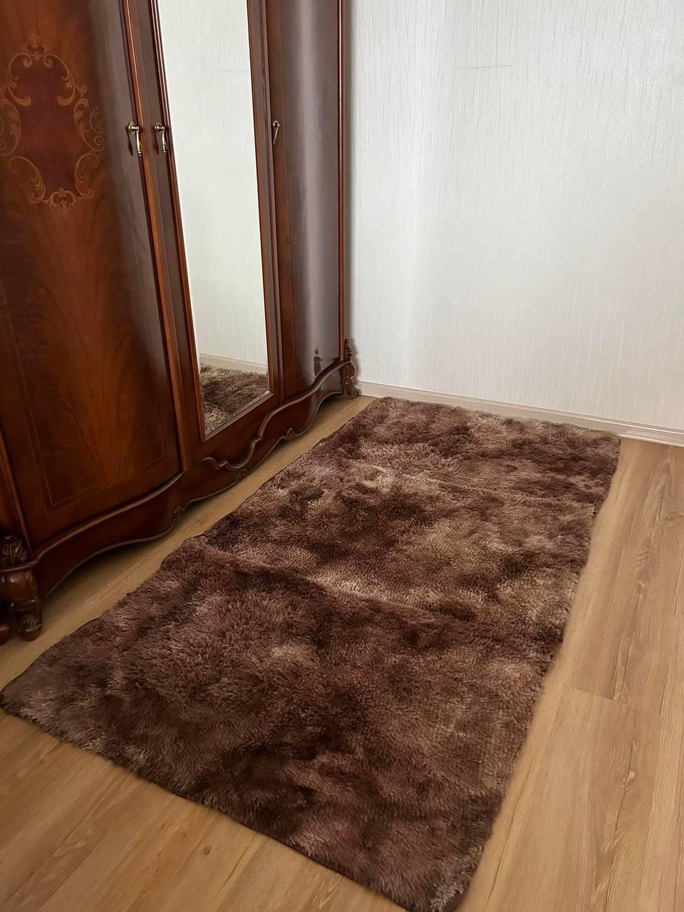 Коврик травка для спальни и гостинной Ворсовый прикроватный коврик с длинным ворсом Ковер прикроватный Серый - фото 8 - id-p2127730712