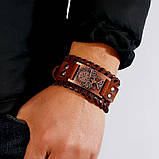 Ексклюзивний скандинаський шкіряний браслет "Fenix&Руни" у скандинавському стилі + мішок "Vikings", фото 3