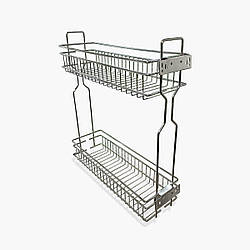 Карго для кухні ПРАВЕ 150мм хром з боковим кріпленням з дотягом Bravo Eva