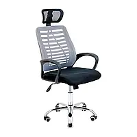 Крісло Бласт Хром M-1 (Tilt) Сітка чорна + сіра
