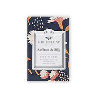 Саше ароматические маленькое для белья, дома , шкафа и офиса GREENLEAF Saffron & Silk Шафран и шелк 11мл (США)