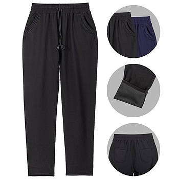 Штани жіночі бавовна Ластівка, розмір 2XL, чорні, А2084-4