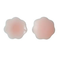 Силиконовые многоразовые накладки на соски телесно-розового цвета 2 шт Цветок GS399-1